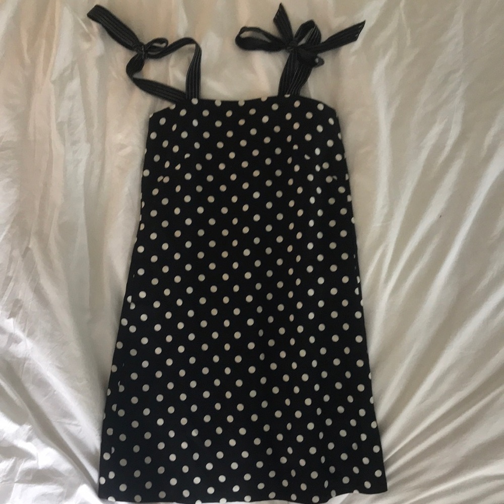jcrew polka dotted dress